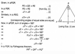 If S is a point on side PQ of a Δ PQR such that PS = QS = RS, then