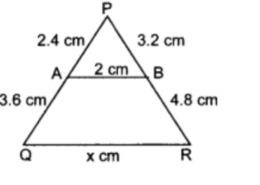 27. 30. In the given figure, value of x (in cm) is _____ .