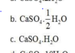 Which among the following represents the chemical formula for ‘Plaster of Paris’?